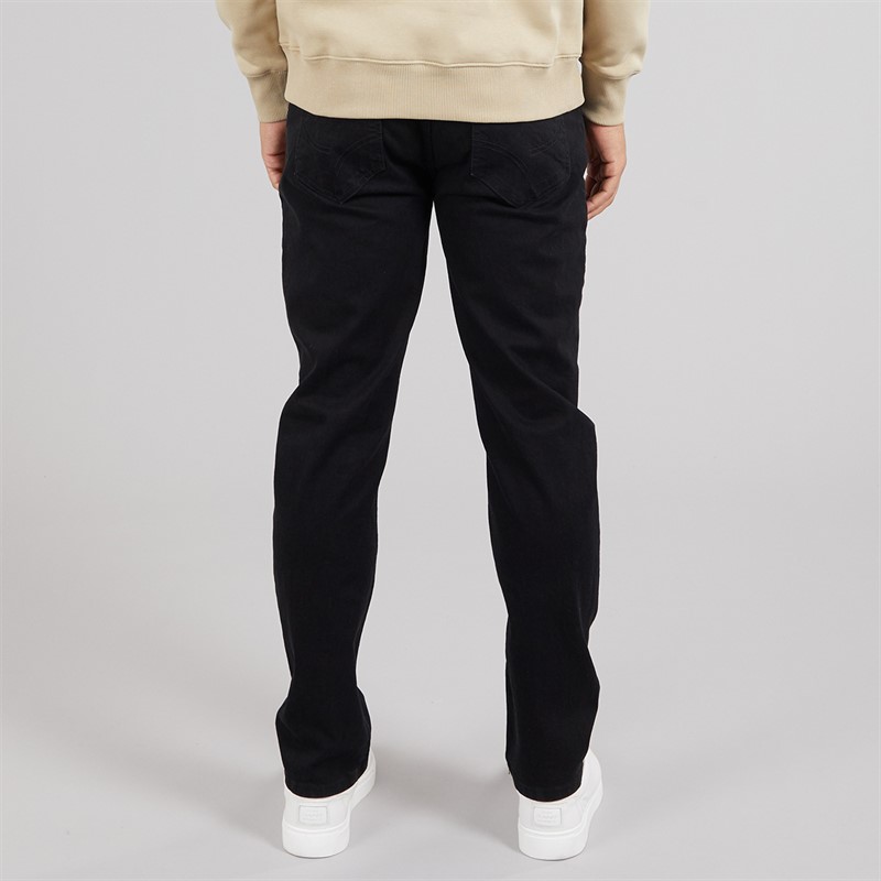 THREADBARE Mens Canterbury Straight Fit Jeans Black