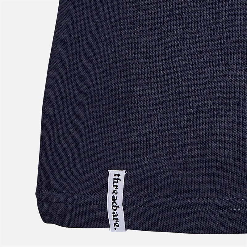 THREADBARE Mens Horwich Three Pack Polo Shirts Navy/Denim Blue/Sky Blue