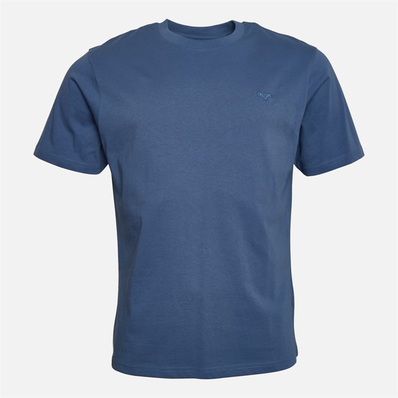 THREADBARE Mens Jaden Five Pack T-Shirts Almond/Stone/White/Sage/Denim Blue