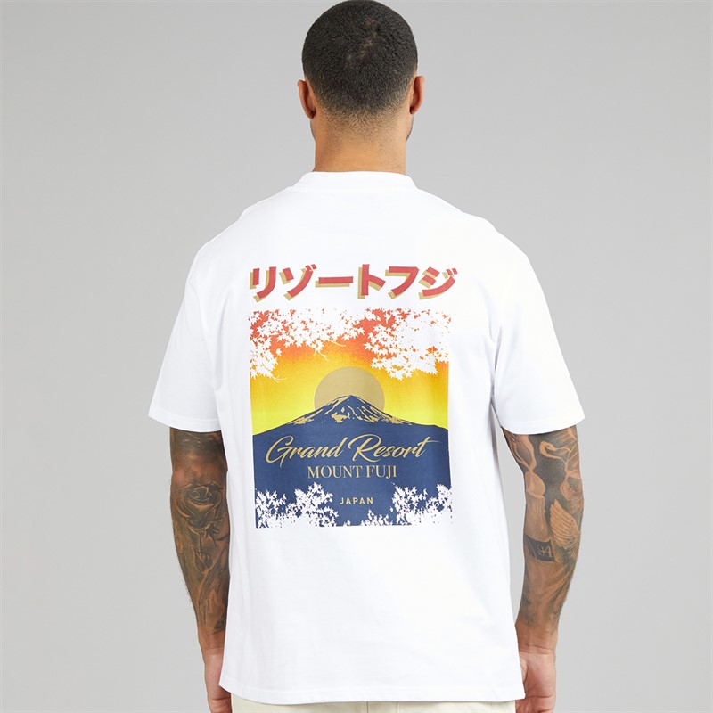 THREADBARE Mens Rock T-Shirt White