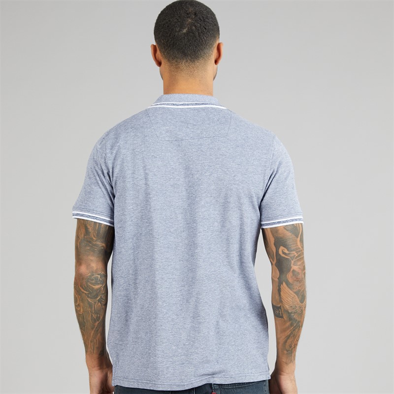 THREADBARE Mens Bron Polo Shirt Navy