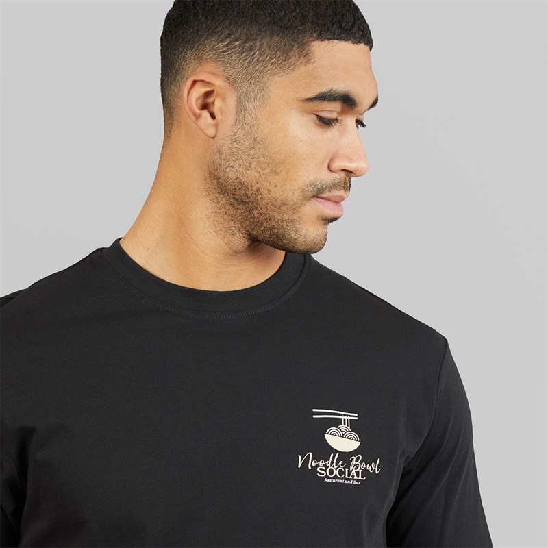 THREADBARE Mens Orr T-Shirt Black