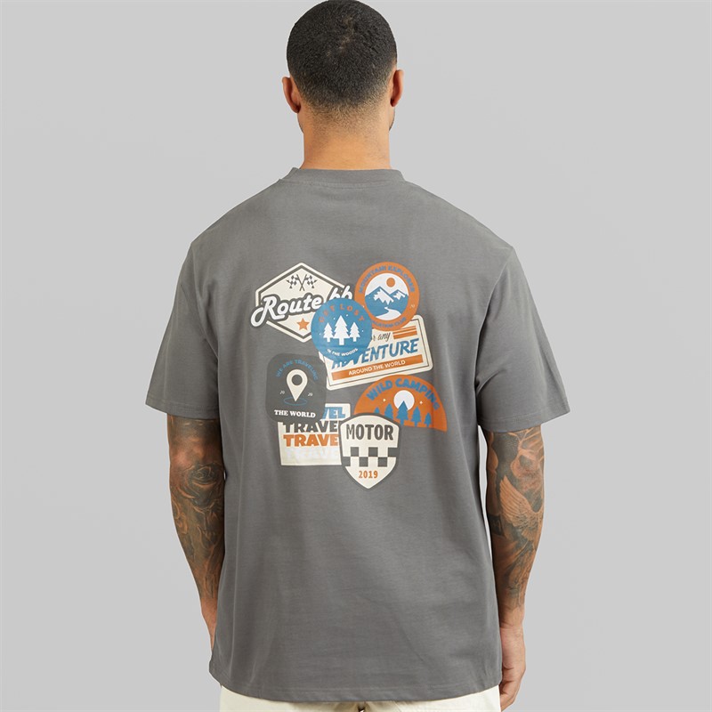 THREADBARE Mens Nol T-Shirt Slate