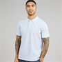THREADBARE Mens Bron Polo Shirt Faded Denim