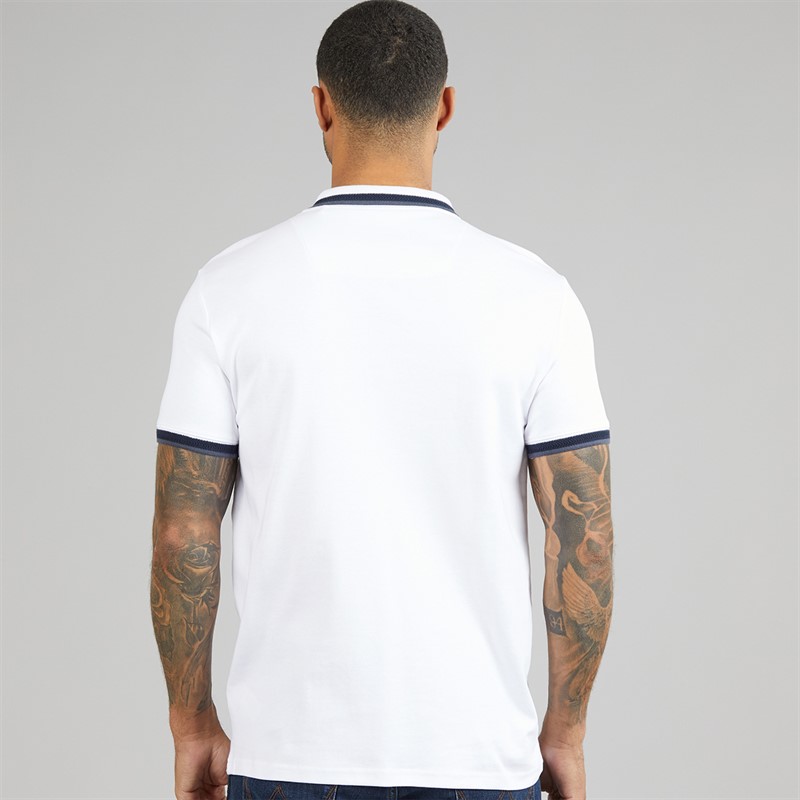 THREADBARE Mens Don Polo Shirt White