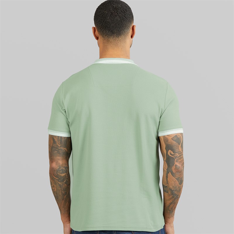 THREADBARE Mens Ember Polo Shirt Sage