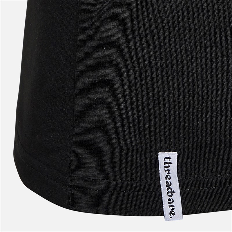 THREADBARE Mens Kyler Three Pack Vests Black/White/Grey Marl