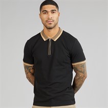 THREADBARE Mens Ember Polo Shirt Black