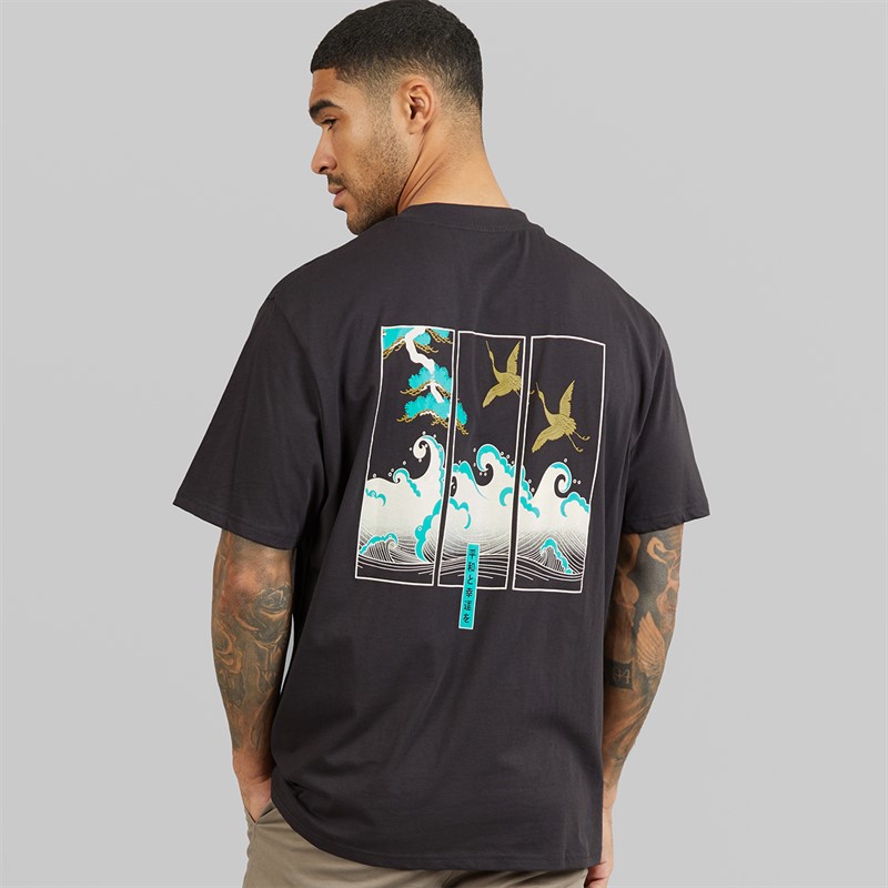 THREADBARE Mens Dag T-Shirt Charcoal