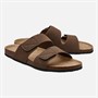 THREADBARE Mens Dual Strap Sandals Brown