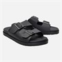 THREADBARE Mens Gladstone Dual Strap Sandals Black