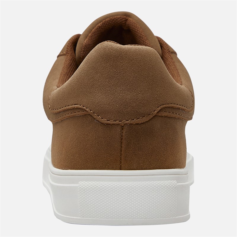 THREADBARE Mens Court Trainers Brown