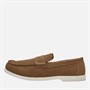 THREADBARE Mens Textured Loafers Brown