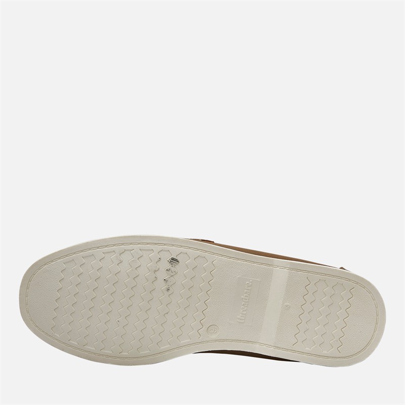 THREADBARE Mens Textured Loafers Brown
