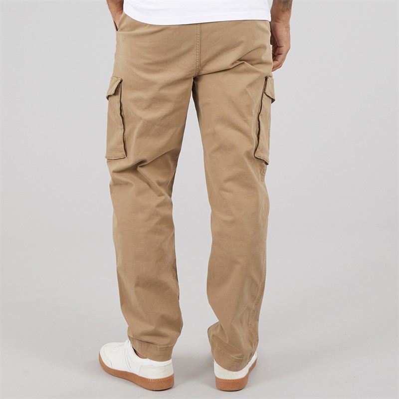 THREADBARE Mens Castil Cargo Trousers Dark Stone Dk Stone