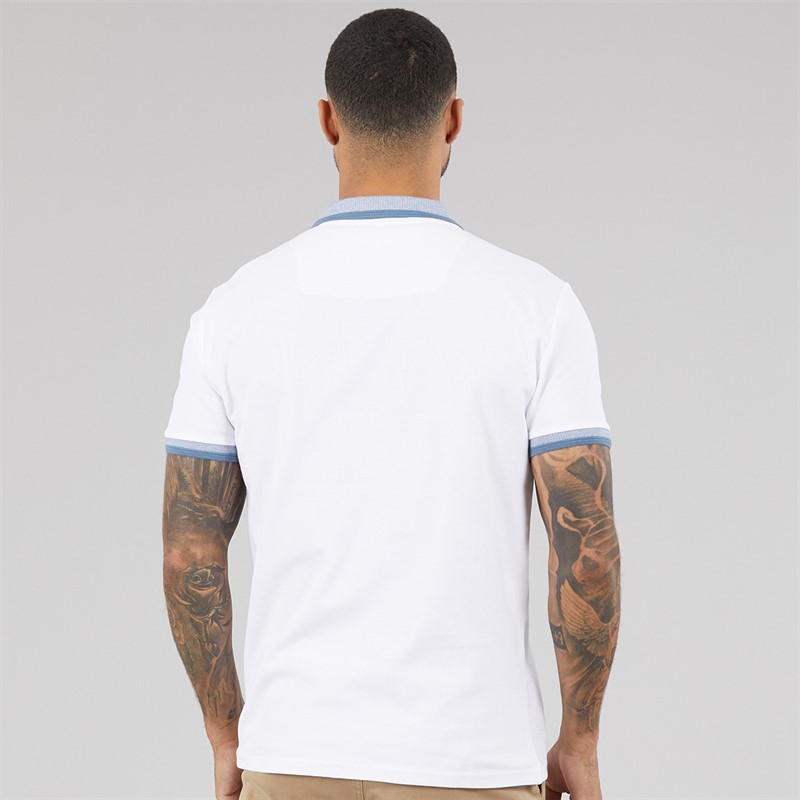 THREADBARE Mens Ember Polo Shirt White