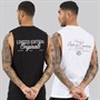 THREADBARE Mens Trace Two Pack Vests Multi