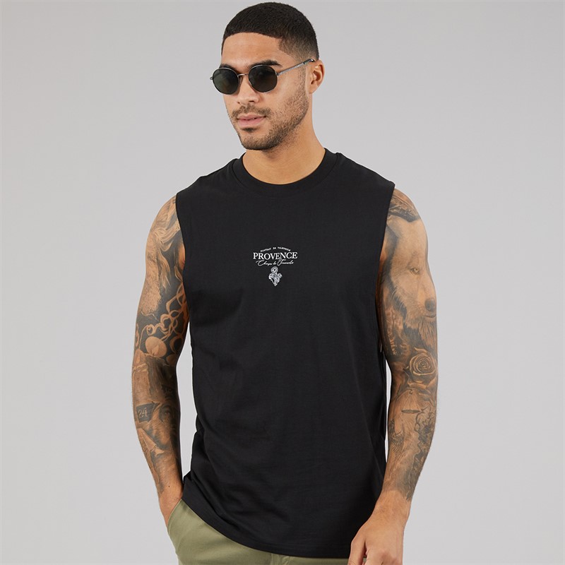THREADBARE Mens Proven Vest Black