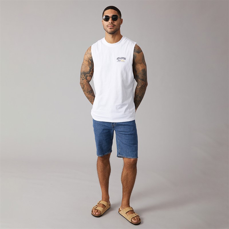 THREADBARE Mens Cayne Vest White