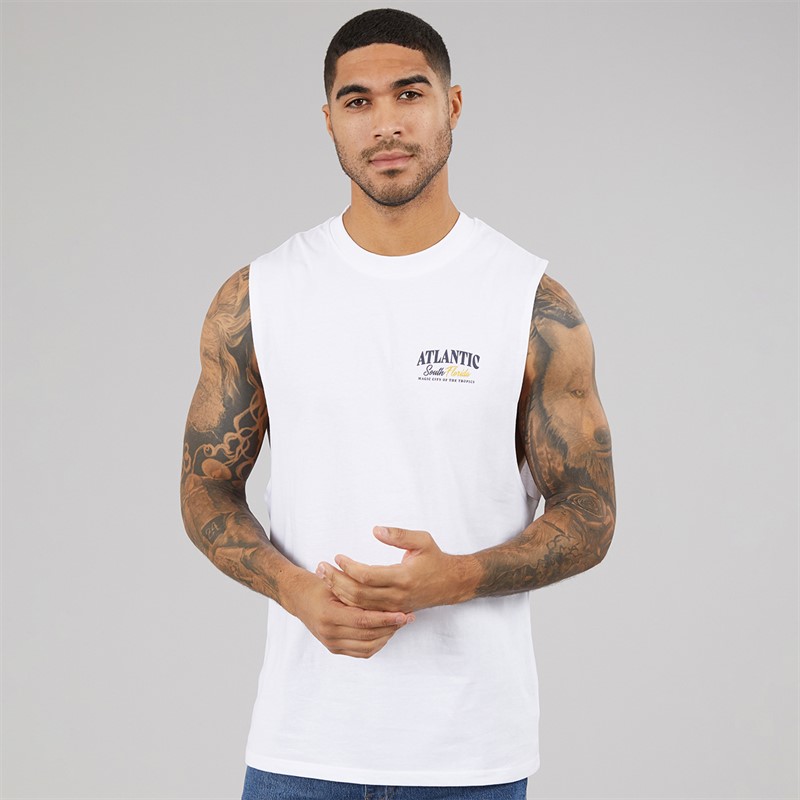 THREADBARE Mens Cayne Vest White