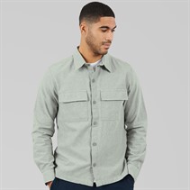 THREADBARE Mens Mini Long Sleeve Shacket Sage
