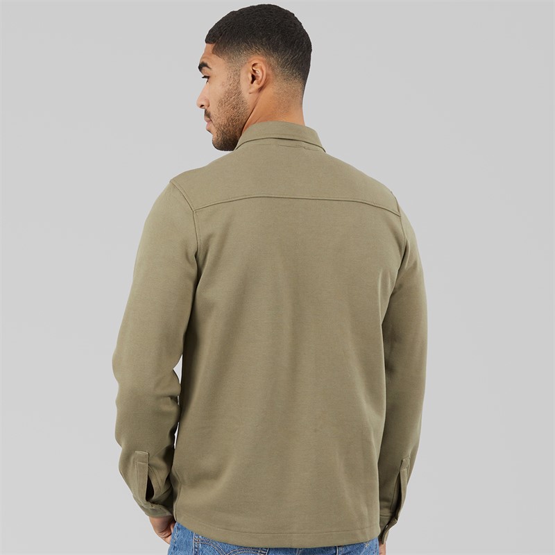 THREADBARE Mens Relay Long Sleeve Shacket Sage