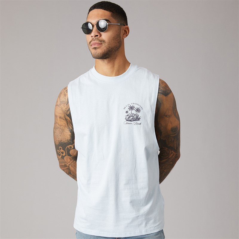 THREADBARE Mens Coast Vest Blue