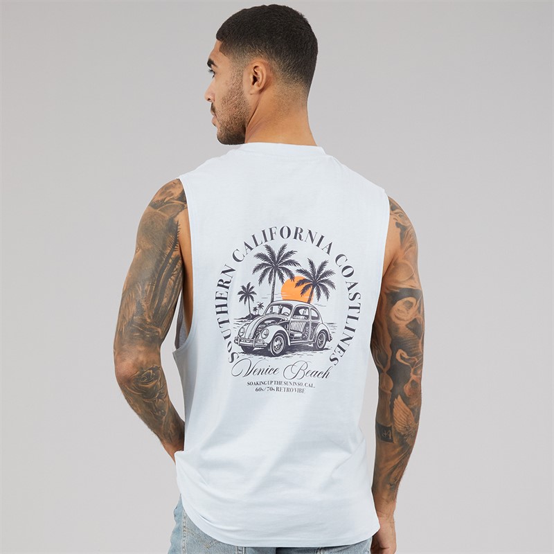 THREADBARE Mens Coast Vest Blue