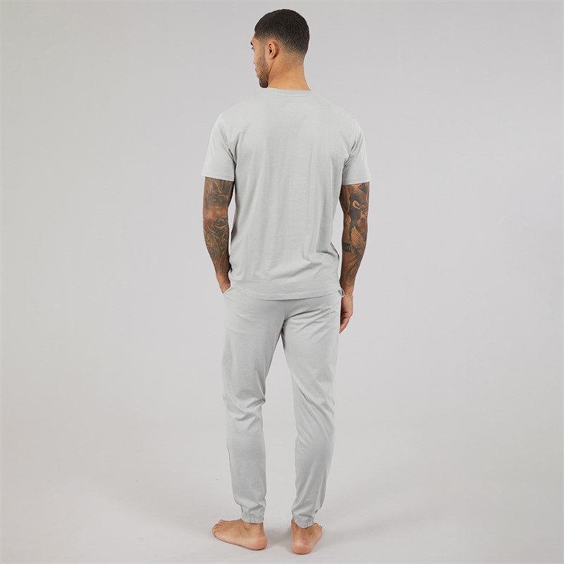 THREADBARE Mens Elton Pyjama Set Chalk