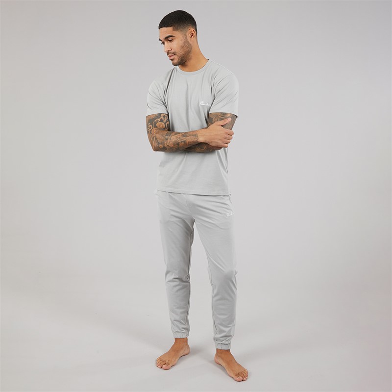 THREADBARE Mens Elton Pyjama Set Chalk