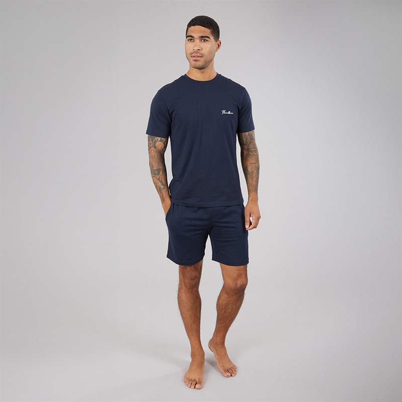 THREADBARE Mens Wells Pyjama Set Navy