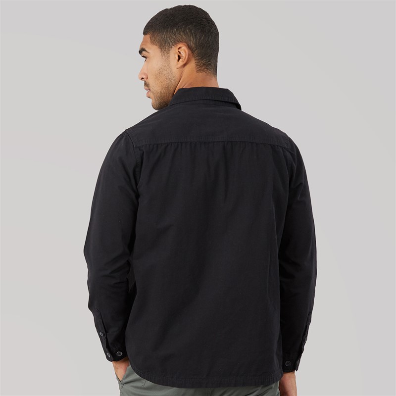 THREADBARE Mens Mini Shacket Black