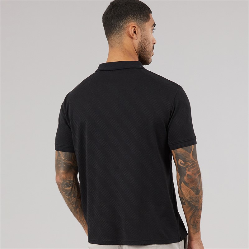 THREADBARE Mens Wigsto Polo Shirt Black