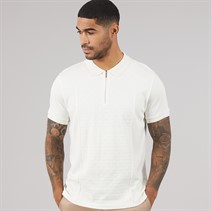 THREADBARE Mens Ferg Polo Shirt Ecru