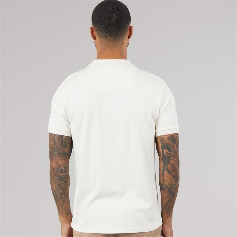 THREADBARE Mens Ferg Polo Shirt Ecru