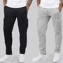THREADBARE Mens Marylebone Two Pack Cargo Joggers Multi