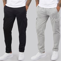 THREADBARE Mens Marylebone Two Pack Cargo Joggers Multi