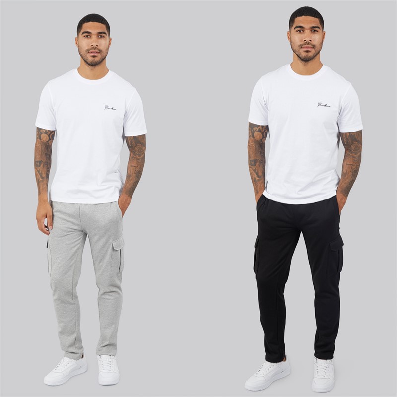 THREADBARE Mens Marylebone Two Pack Cargo Joggers Multi