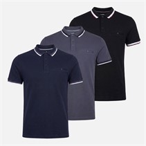 THREADBARE Mens Cowl Polo Shirts Multi
