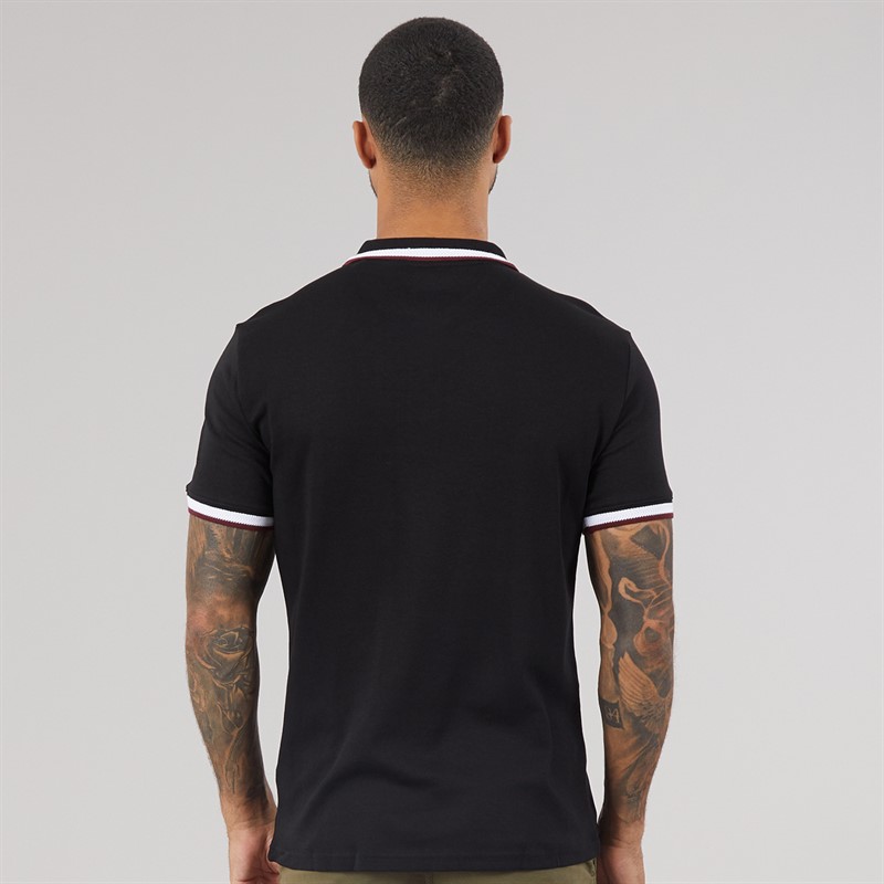 THREADBARE Mens Cowl Polo Shirts Multi