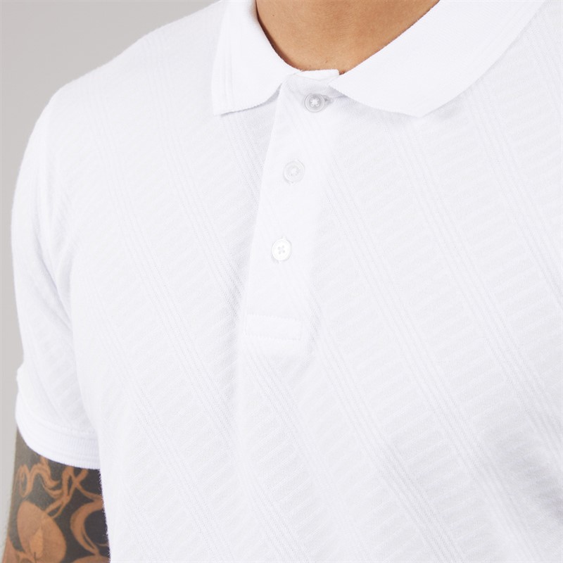 THREADBARE Mens Wigsto Polo Shirt White
