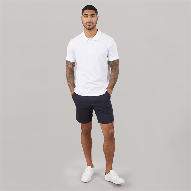 THREADBARE Mens Wigsto Polo Shirt White