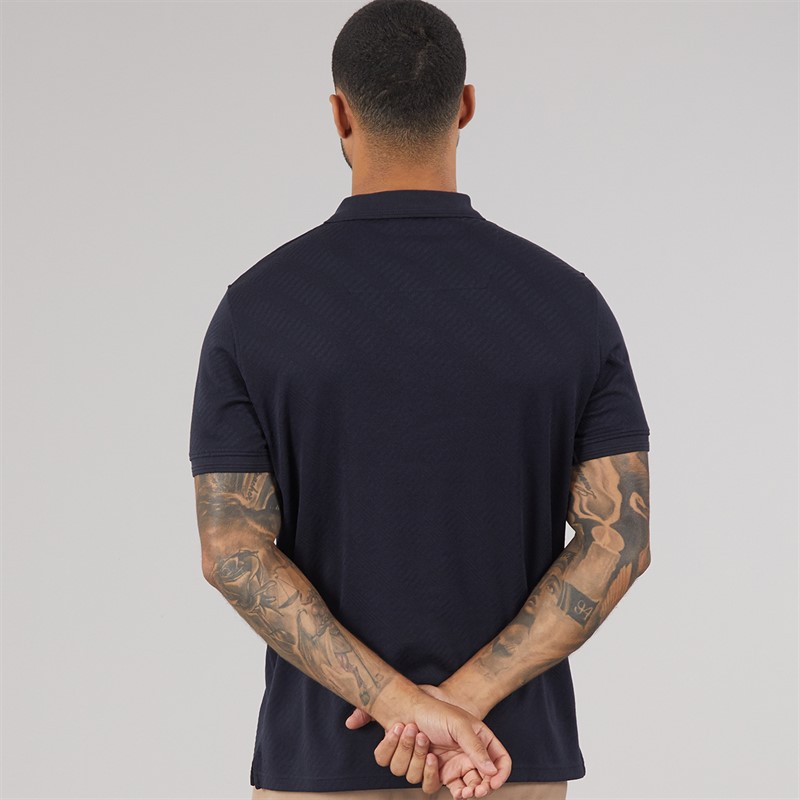 THREADBARE Mens Wigsto Polo Shirt Navy