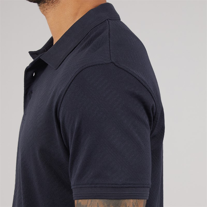THREADBARE Mens Wigsto Polo Shirt Navy