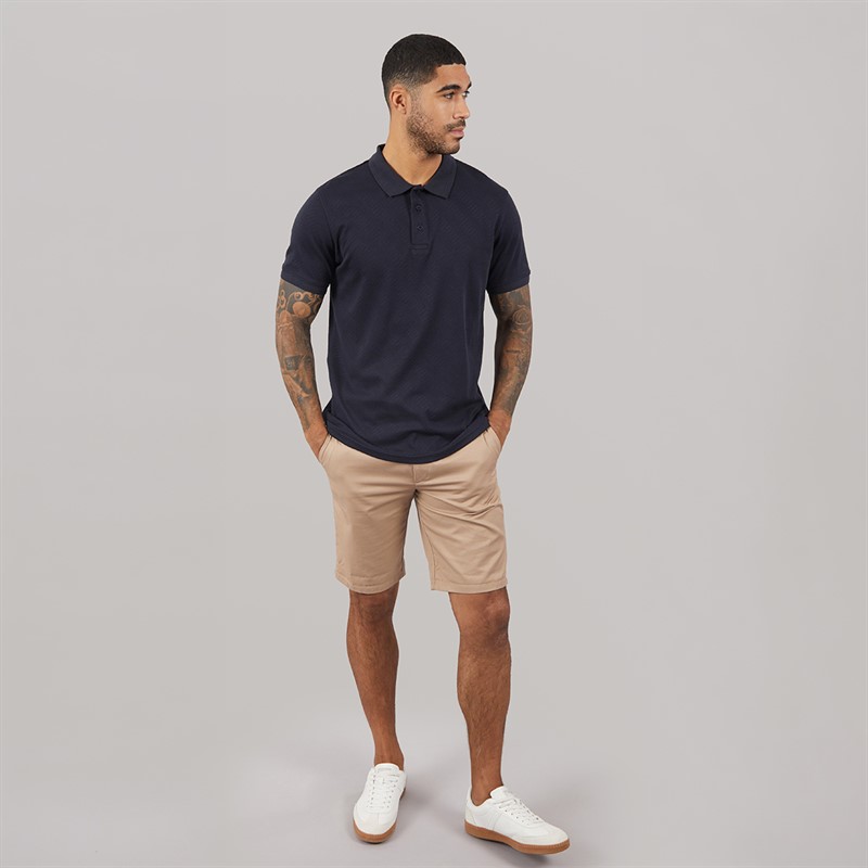 THREADBARE Mens Wigsto Polo Shirt Navy