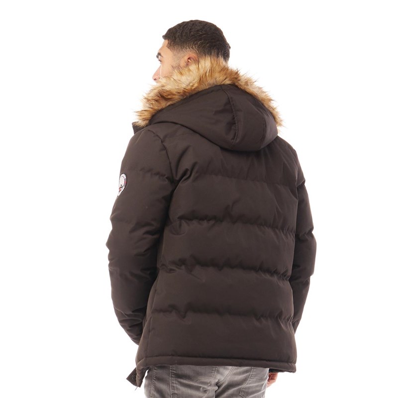 Buy THREADBARE Mens Melbourne Padded Jacket Black