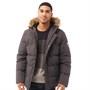 THREADBARE Mens Melbourne Padded Jacket Charcoal