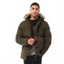 THREADBARE Męskie Arnwood Kurtka Puffer Ciemny Khaki