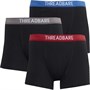 Threadbare Mens Galicia Three Pack Boxers Black/Black/Black