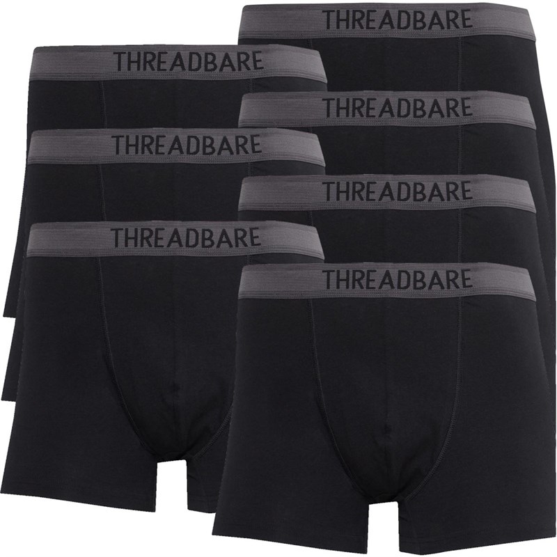 Buy Threadbare Mens Prisms Seven Pack Boxers Black